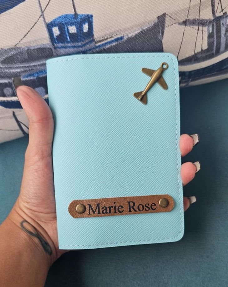 Customized Passport Cover with Airplane