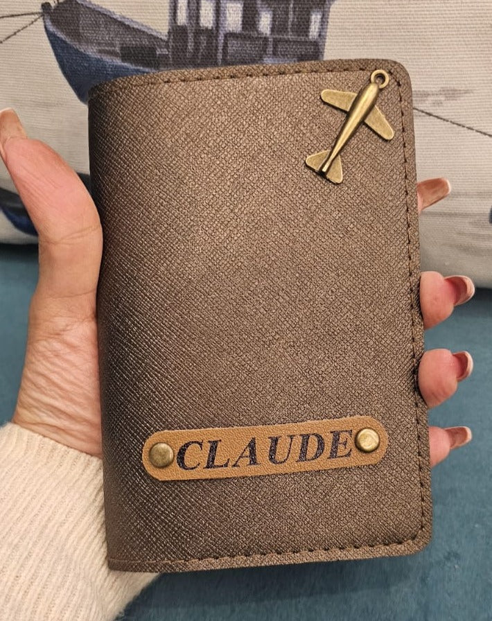 Customized Passport Cover with Airplane