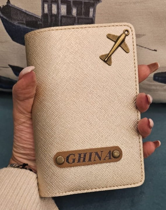 Customized Passport Cover with Airplane