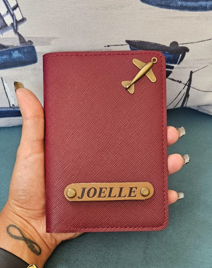 Customized Passport Cover with Airplane