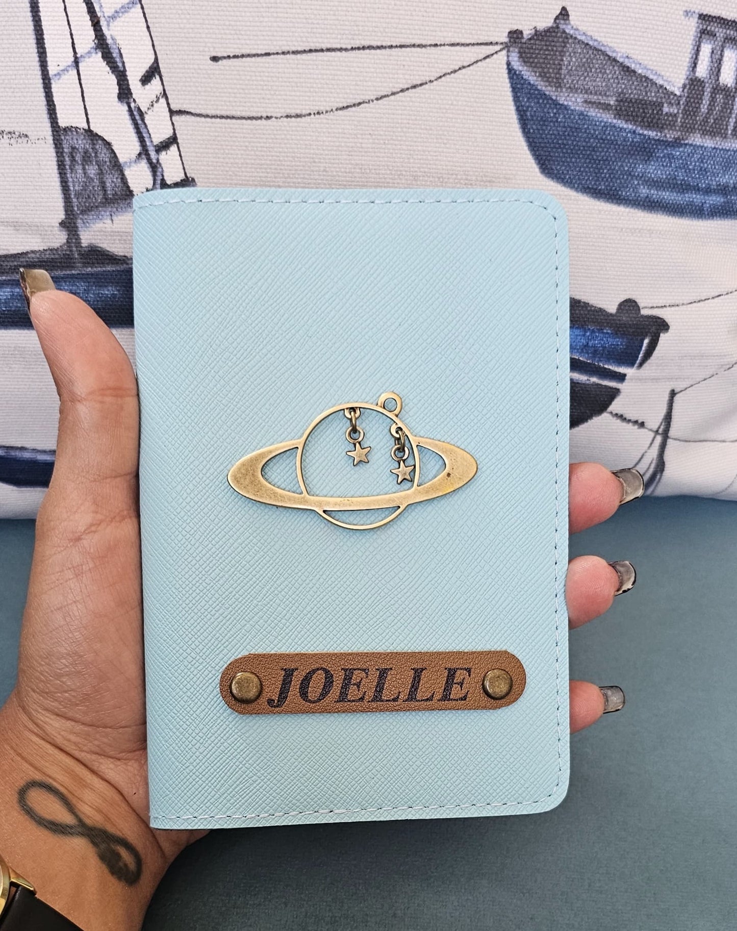 Customized Passport Cover with Globe