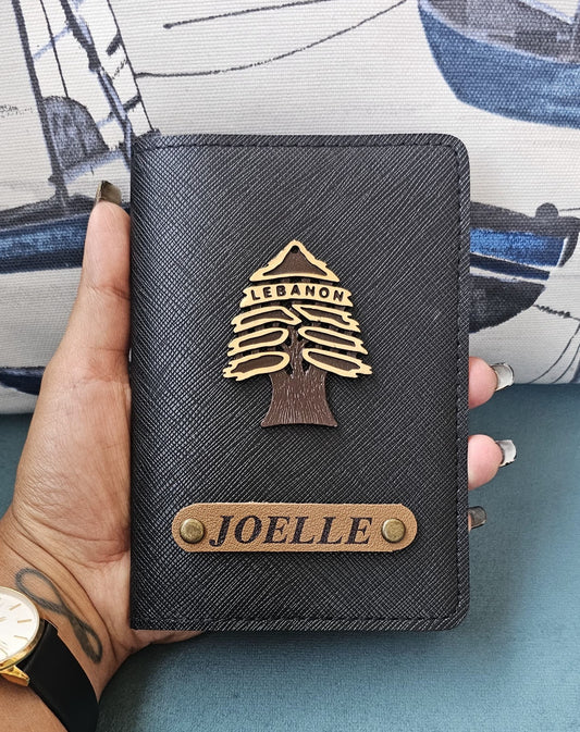 Customized Passport Cover with Lebanese Cedar